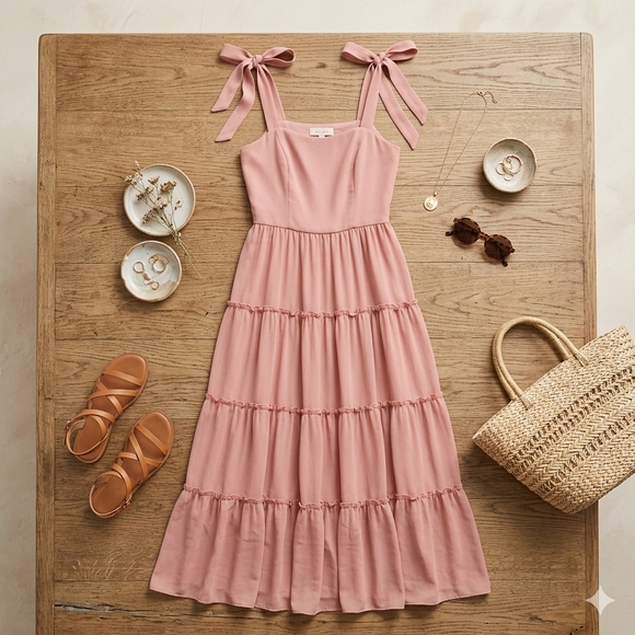 Dress the Population Dresses & Skirts - Dress the Population Blush Maxi Dress